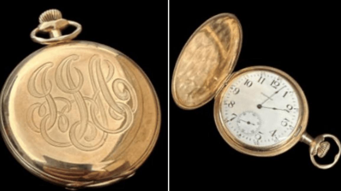 Cover Image for Titanic pocket watch sells for record $1.48 million