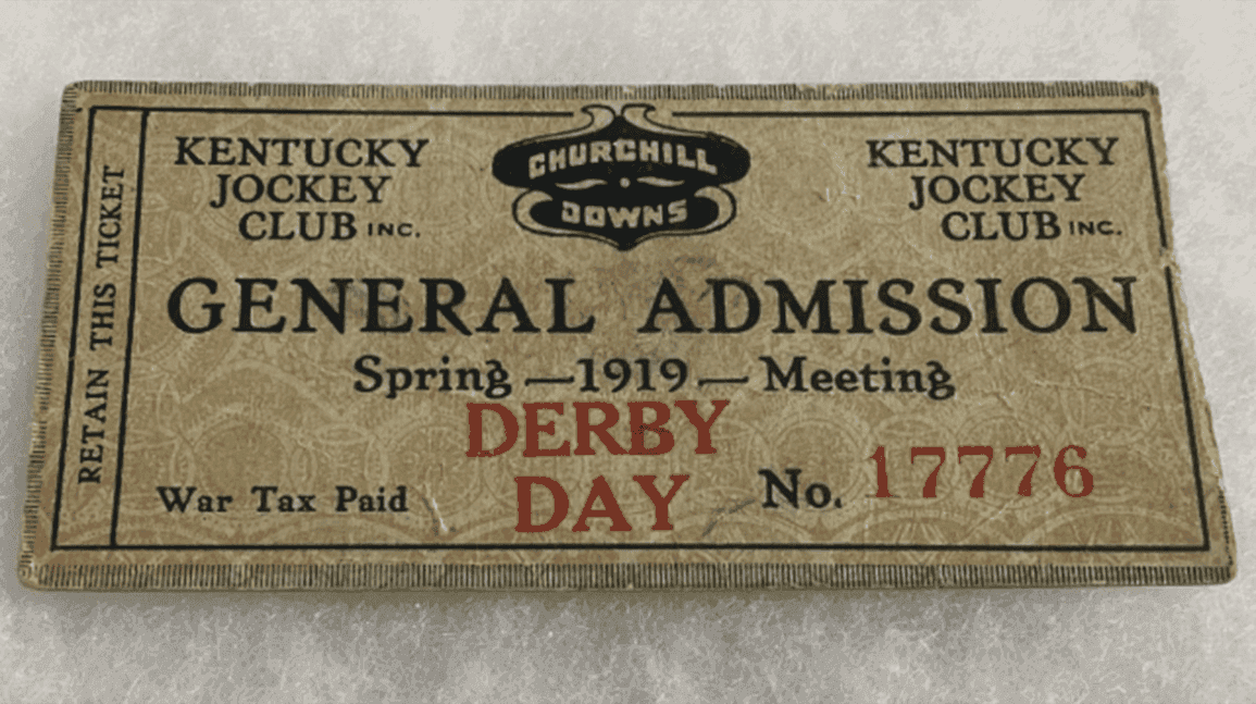 Rare ticket to 1919 Kentucky Derby could set horse racing record
