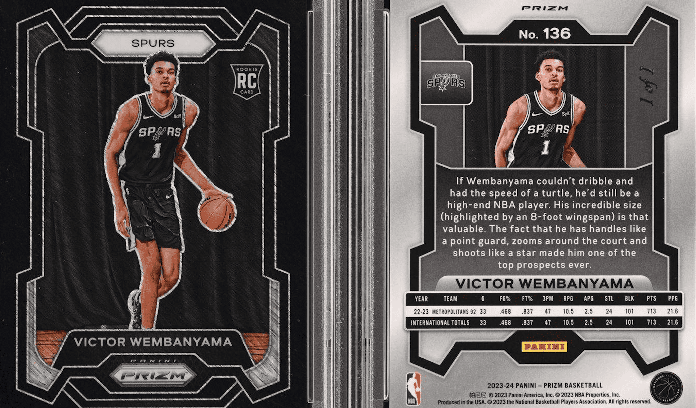 Cover Image for Victor Wembanyama card sells for $516,000, shattering record