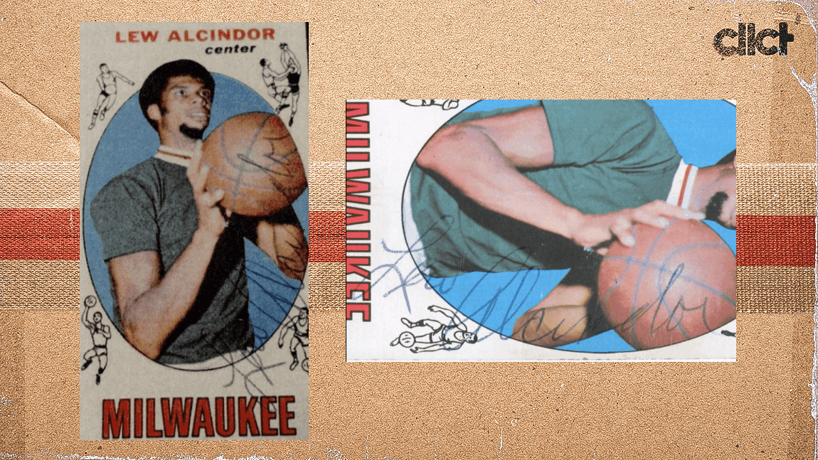 Cover Image for Rookie card with rare Lew Alcindor signature hits auction block