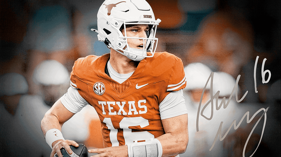 Cover Image for Arch Manning signs exclusive autographed memorabilia deal with Panini