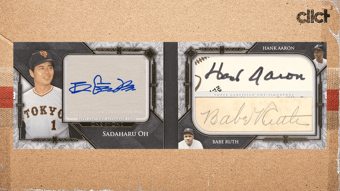 Cover Image for Triple auto card of HR kings up for bid at Goldin