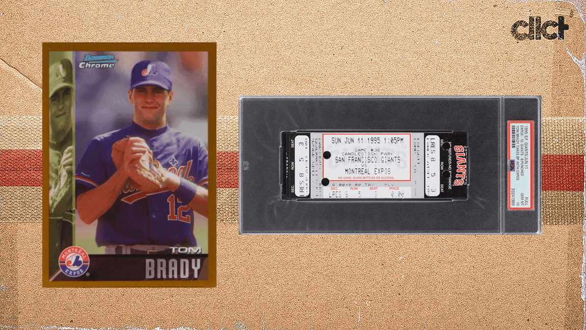 Cover Image for The day Tom Brady took batting practice ... and created a rare collectible ticket