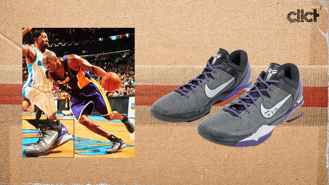 Cover Image for Kobe Bryant shoes from 30,000th-point game sell for $190,500