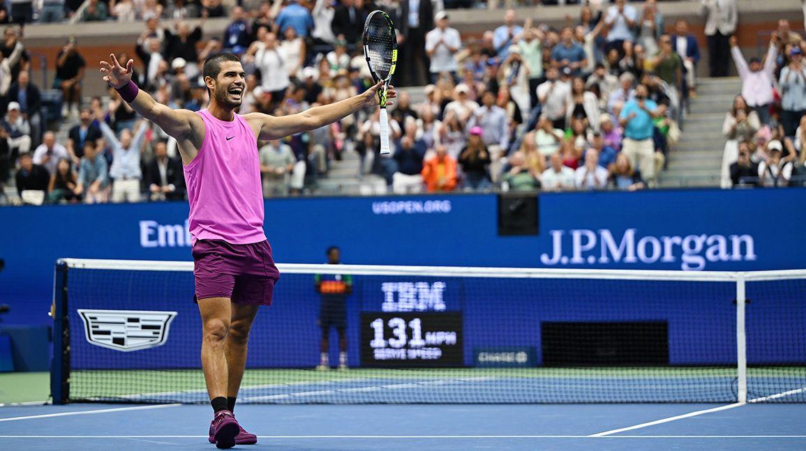 Cover Image for Ball from final point of Carlos Alcaraz's U.S. Open win goes to auction