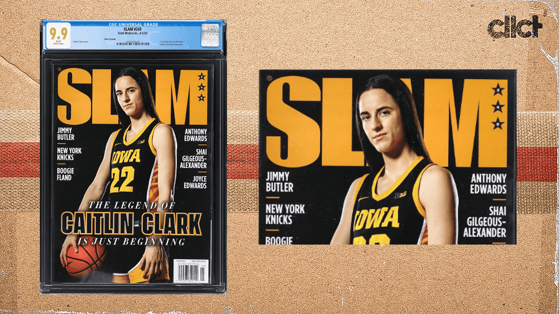 Cover Image for Caitlin Clark sets record for any SLAM magazine cover at nearly $5k