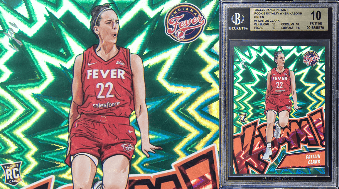 Cover Image for Caitlin Clark's top insert card hits auction block in Goldin 100