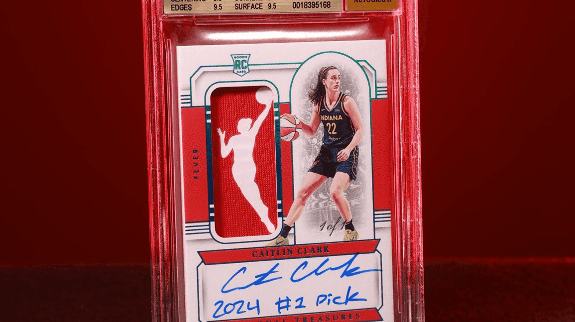 'We ran around the house screaming!' Collector pulls Caitlin Clark Logowoman 1/1