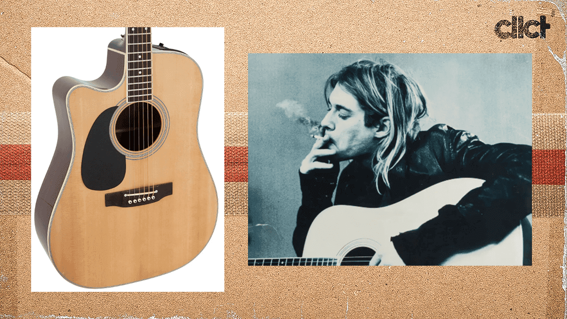 Cover Image for Kurt Cobain guitar from famous photo hits auction block