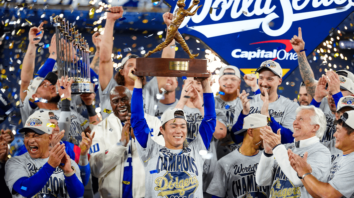 Dodgers celebrate incredible World Series Game 7 comeback with bobbleheads