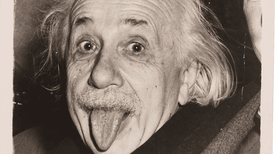 Cover Image for Signed copy of Albert Einstein's famous 'tongue' photo sells for record $338,630