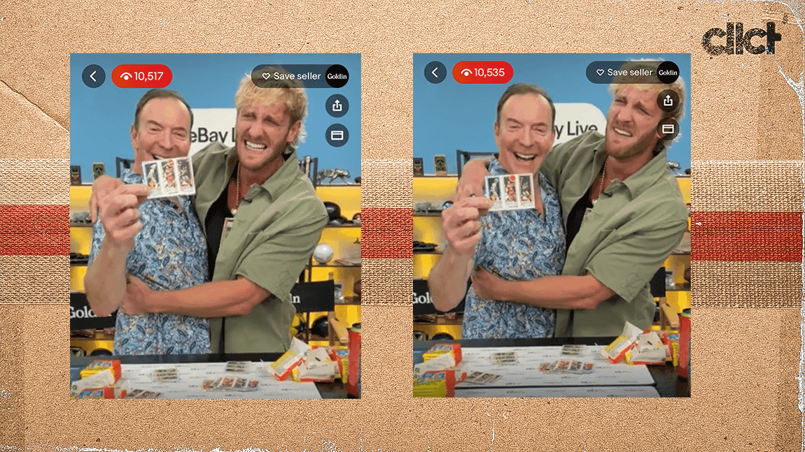 Cover Image for Logan Paul, Ken Goldin pull two Magic-Bird rookies in eBay Live stream