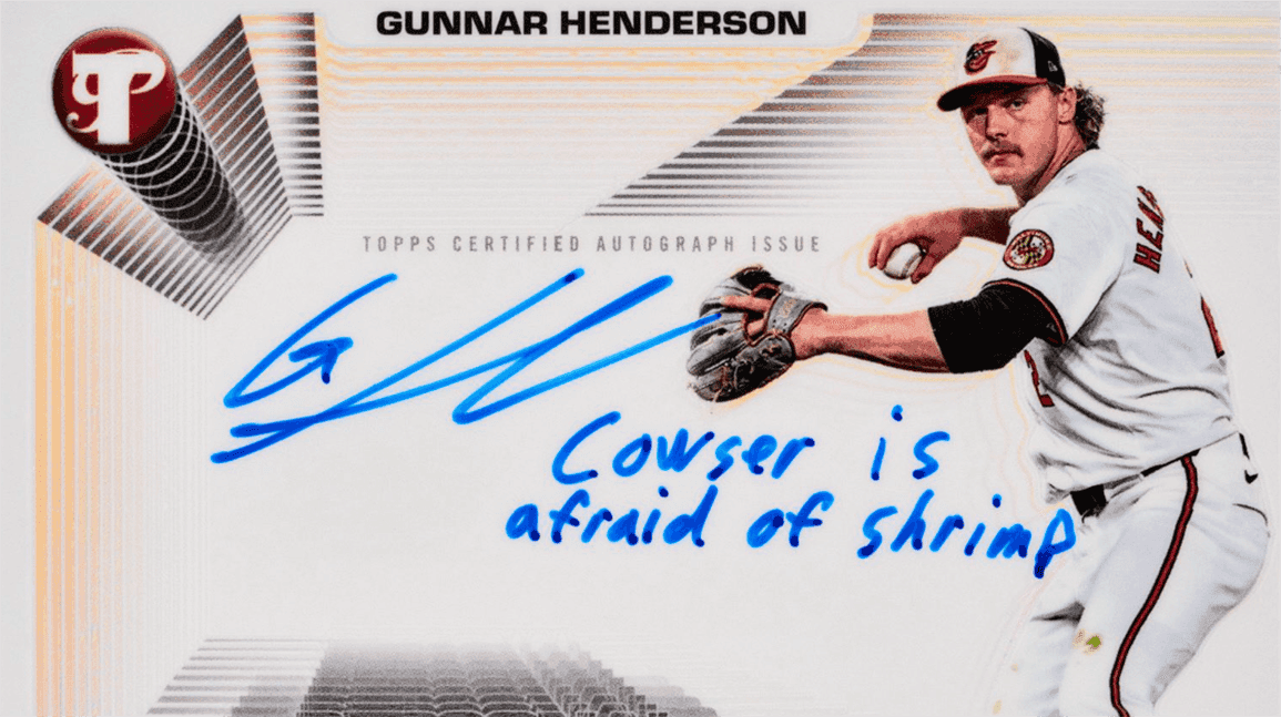 Cover Image for Afraid of shrimp?! O's Colton Cowser explains teammate's inscription