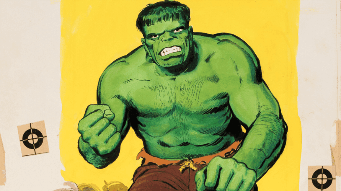 Cover Image for Incredible Hulk original artwork, used for 1966 toy, hits auction block