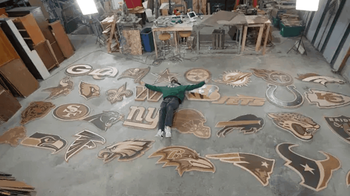 Cover Image for Coffee tables to Crayons: How Ike Wynter's woodworking won NFL Draft