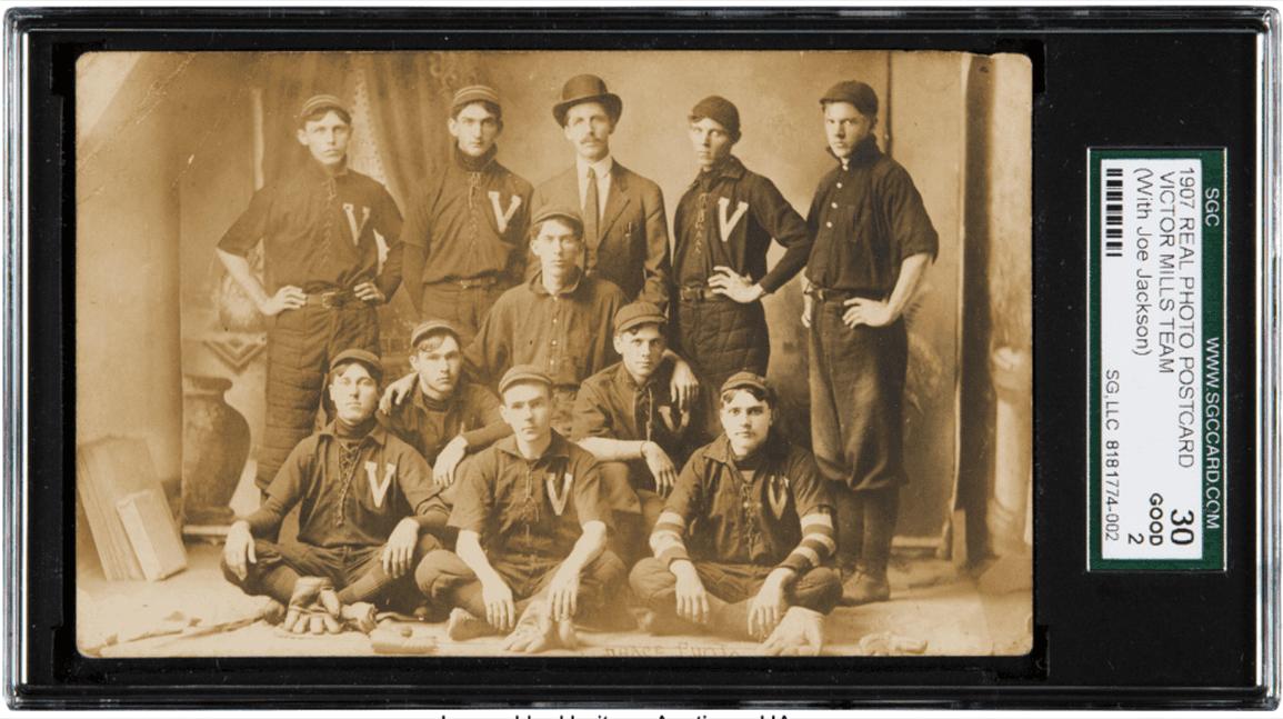 'Shoeless' Joe postcard from 1907 surging in value