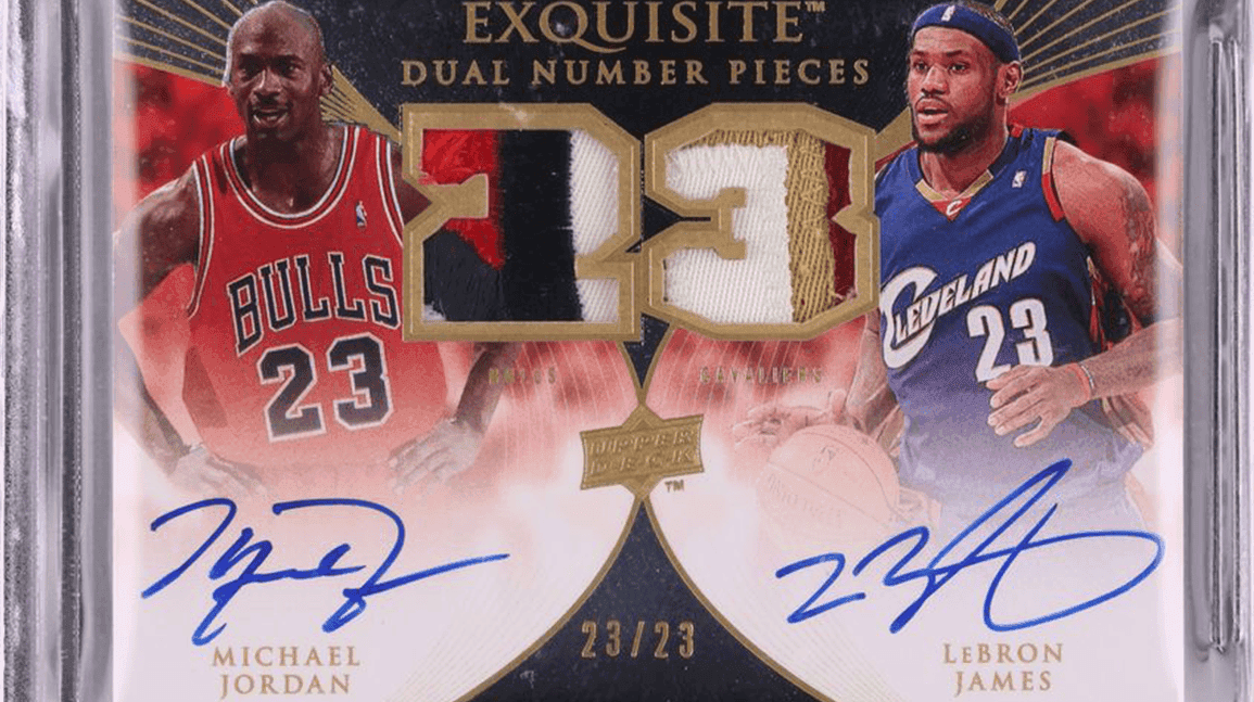 Cover Image for Michael Jordan-LeBron James patch auto sells for record $492k