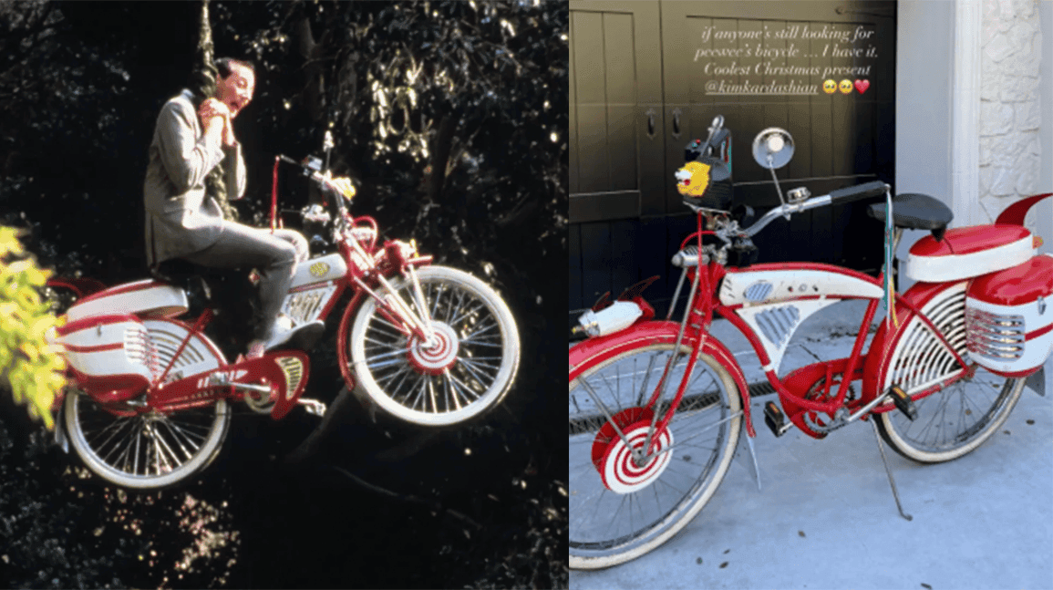 Kim Kardashian gifts Pee-wee Herman bicycle to sister Kourtney