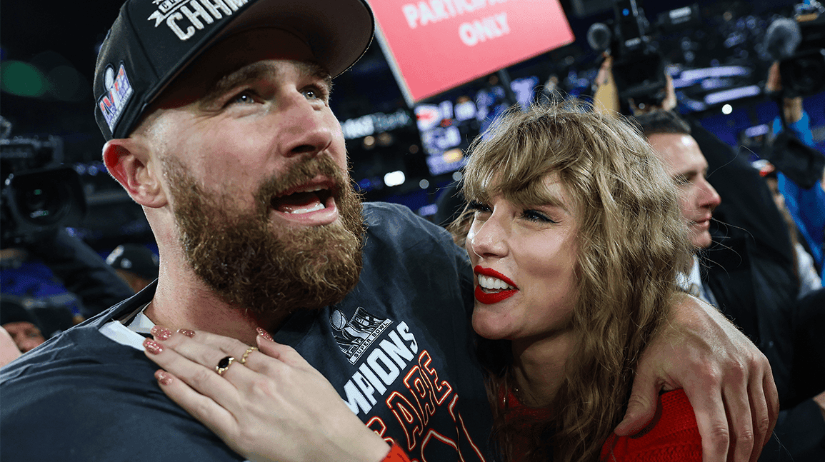 Cover Image for ‘I have that already’: Travis Kelce jokes about bidding on Taylor Swift-signed guitar