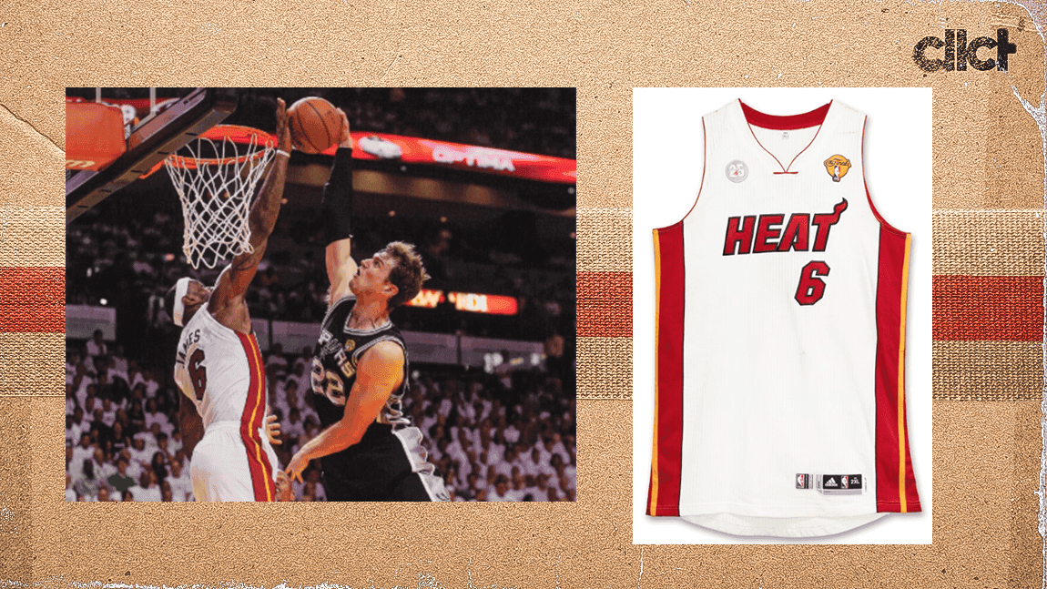 Cover Image for LeBron James' jersey from 2013 NBA Finals sells for $1.02m