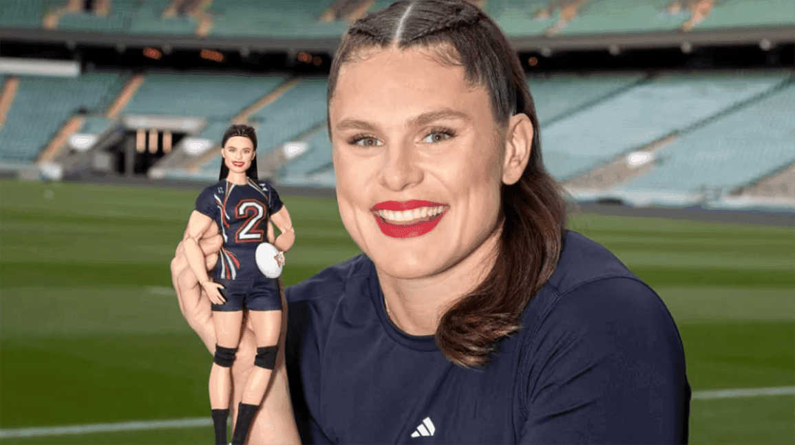 Cover Image for U.S. rugby star Ilona Maher gets own Barbie doll