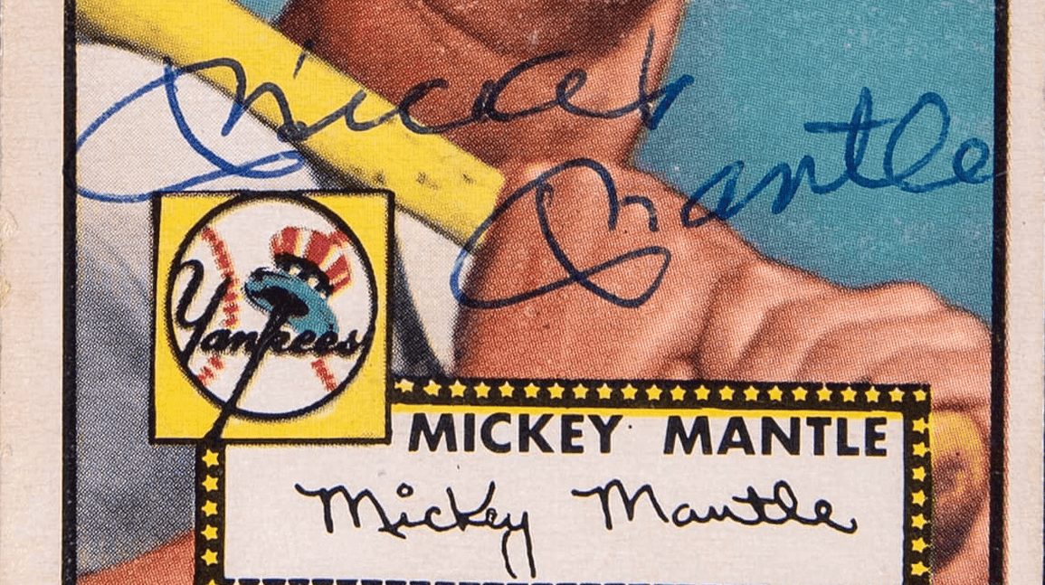 Signed cards come full circle as 1952 Topps Mantle sells for 1,500% premium
