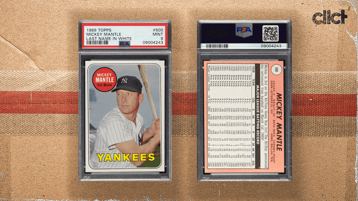 Cover Image for Why rare white lettering could make 1969 Mickey Mantle a $1 million card