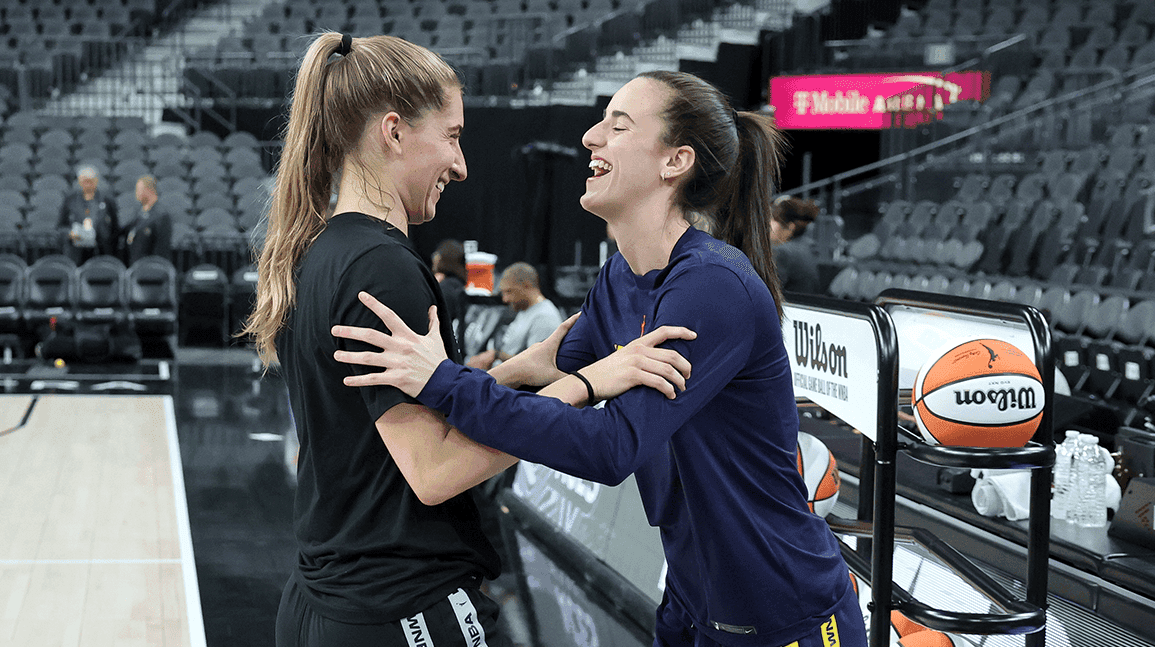 Cover Image for Kate Martin pumped to pull card of college teammate Caitlin Clark
