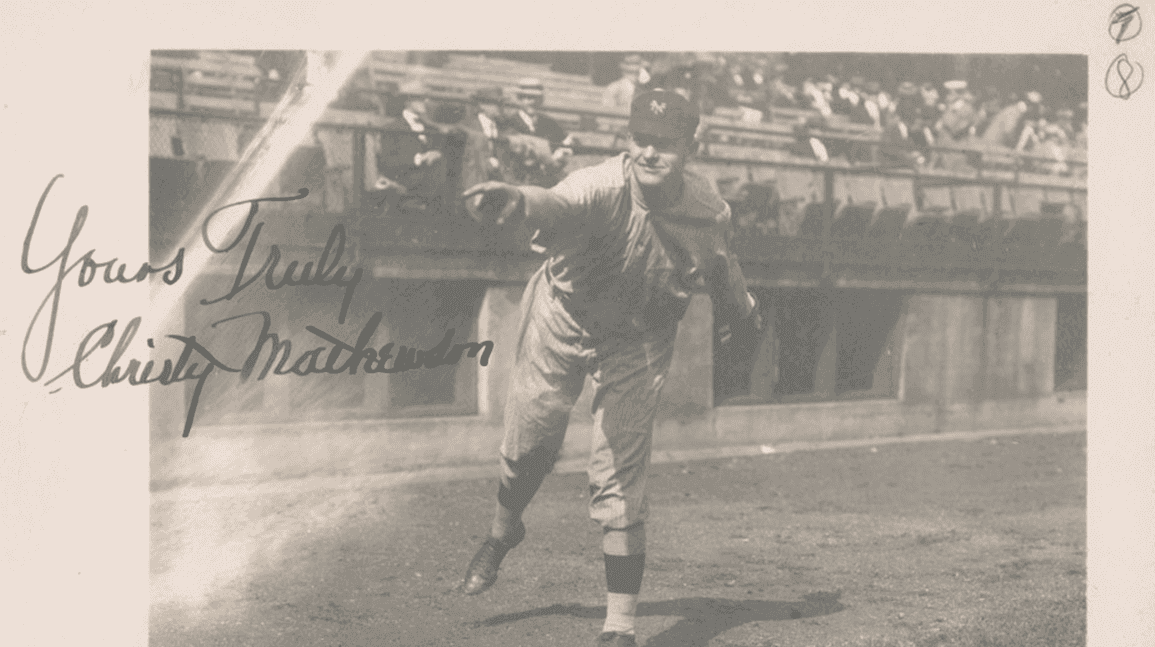 Signed Christy Mathewson Type 1 photograph heads back to auction