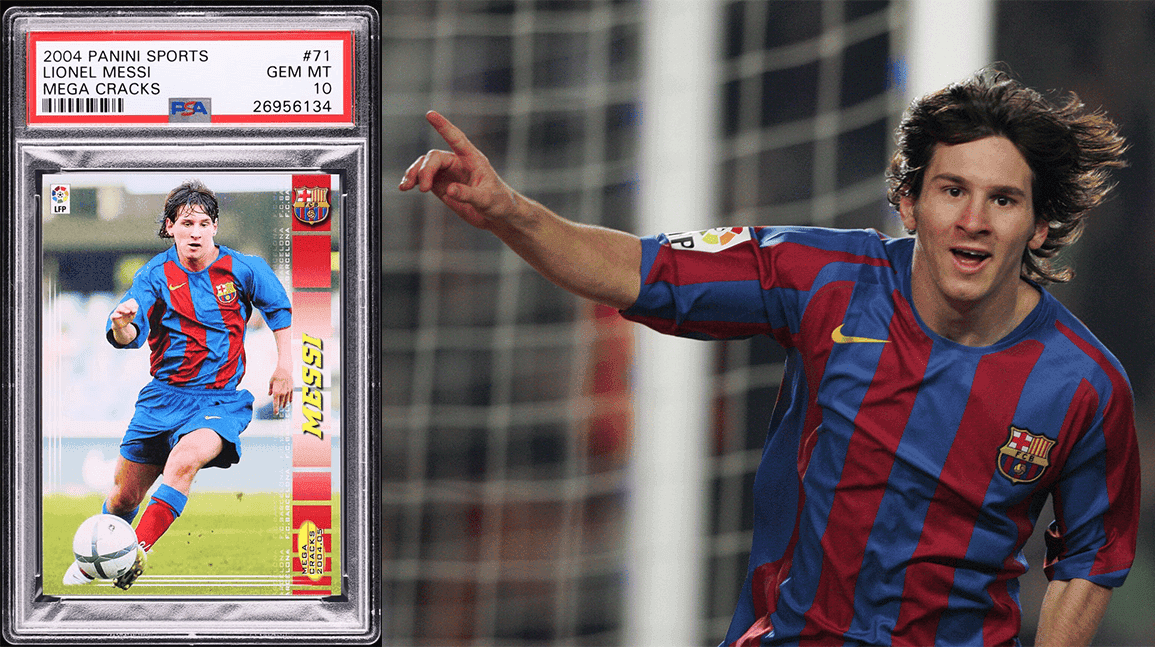 Cover Image for Key Lionel Messi rookie cards set public records at Fanatics Collect