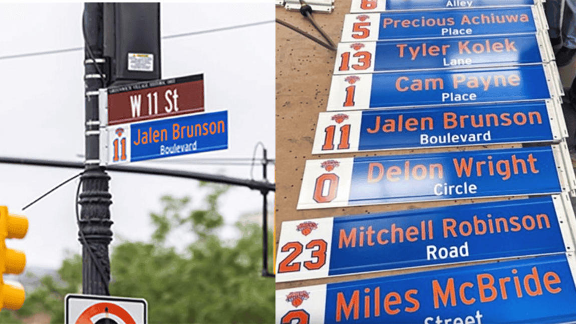 Cover Image for Where are those NYC street signs celebrating Knicks' run?