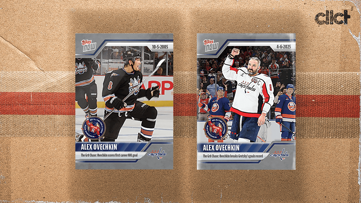 Cover Image for Alexander Ovechkin's record featured on Topps NOW sticker set