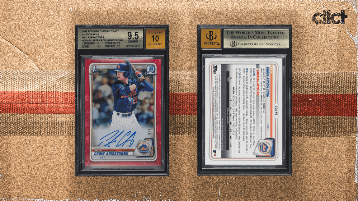 Cover Image for Pete Crow-Armstrong rookie card sells for record $35,400