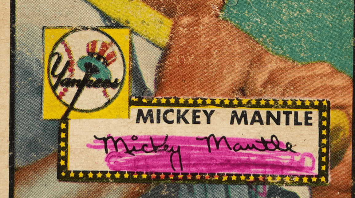 Cover Image for 'Pink' 1952 Topps Mickey Mantle sells for $17,400