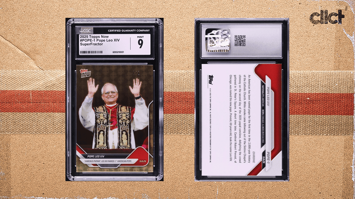 Cover Image for Pulled by Chicago native, Topps NOW Pope Leo XIV 1/1 card to sell at auction