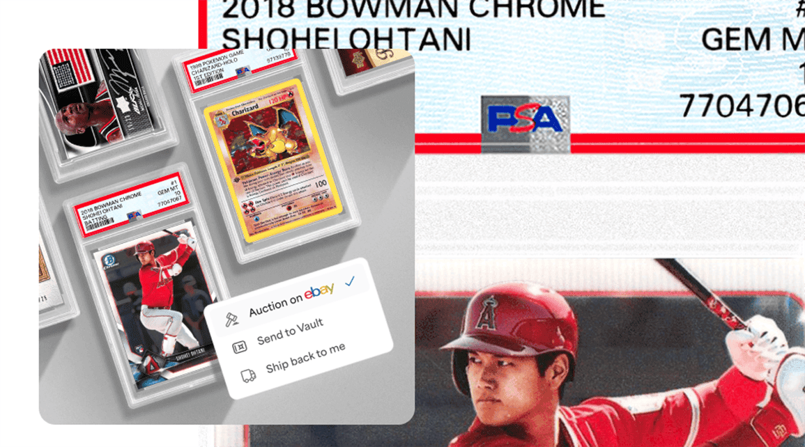 Cover Image for PSA to allow cards to be listed from vault directly to 'Buy It Now' on eBay
