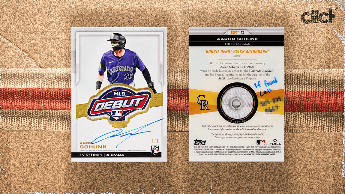 'If found, call:' Rockies rookie wrote phone number on back of 1/1 card