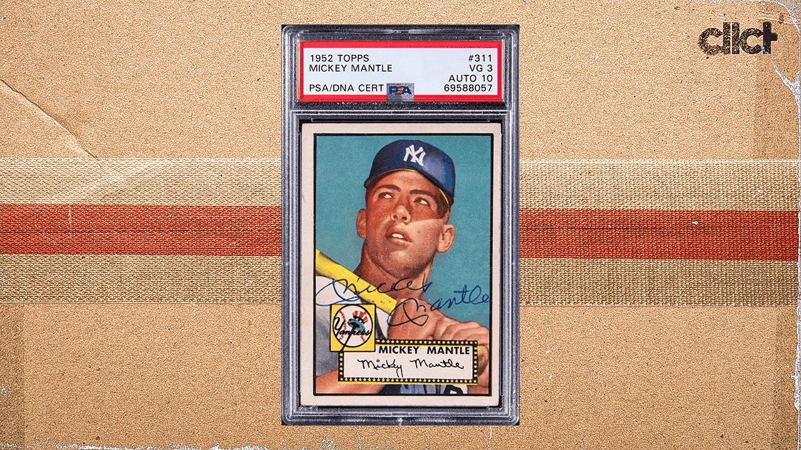 Cover Image for Mickey Mantle autographed card sells for record $793k