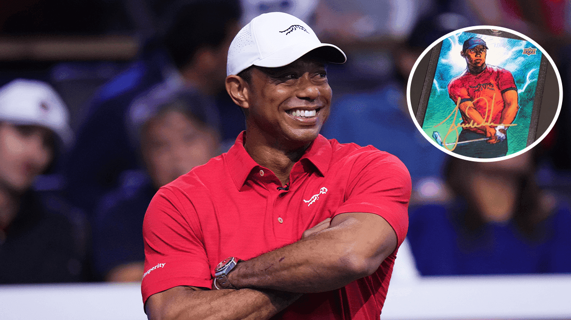 Cover Image for Tiger Woods gives custom autographed card to guests at 50th birthday party