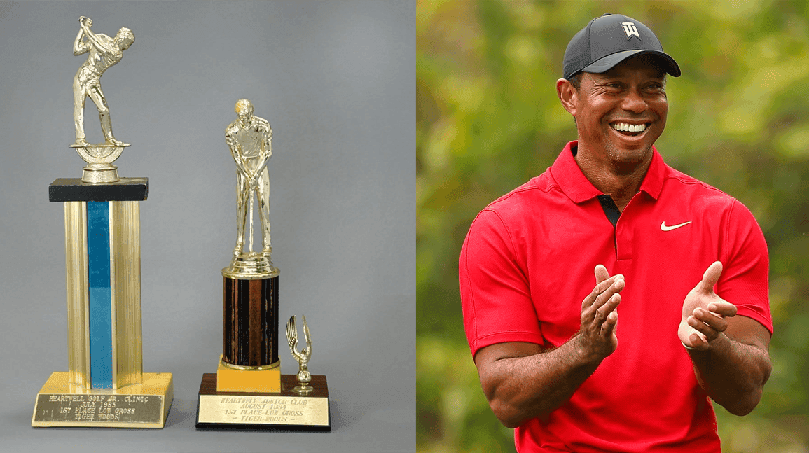 Two of Tiger Woods' childhood trophies sell for $53k
