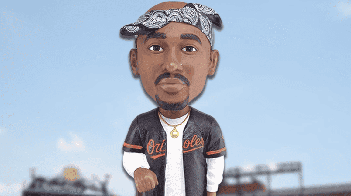 Cover Image for Orioles to give away Tupac Shakur bobbleheads May 8