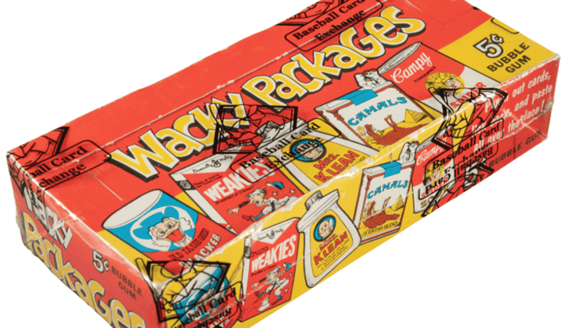 Cover Image for Box of 1967 Wacky Packages sells for record $79k