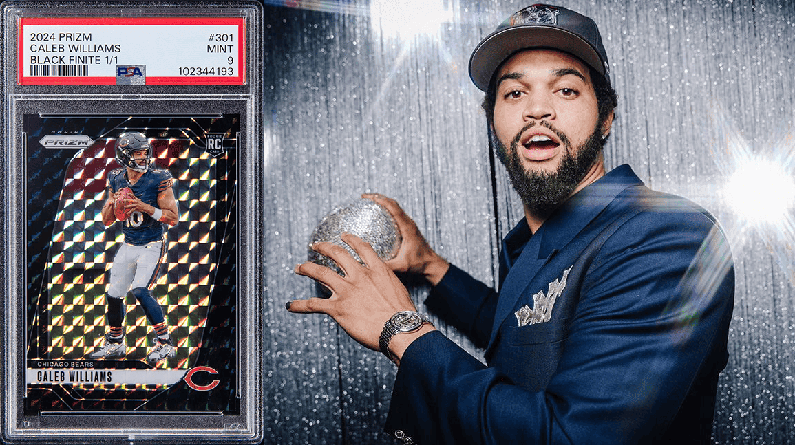 Caleb Williams, Drake Maye 1/1 rookies set records with $100,000-plus sales