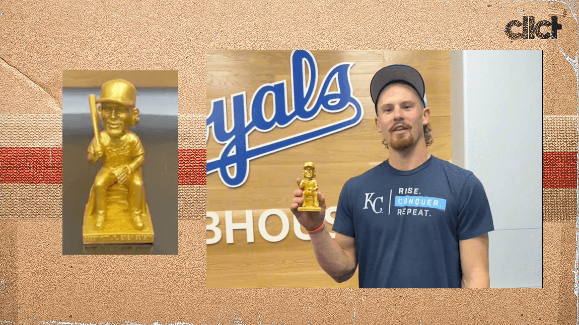 Cover Image for Striking gold: Rare Bobby Witt Jr. bobbleheads could become hobby sensation