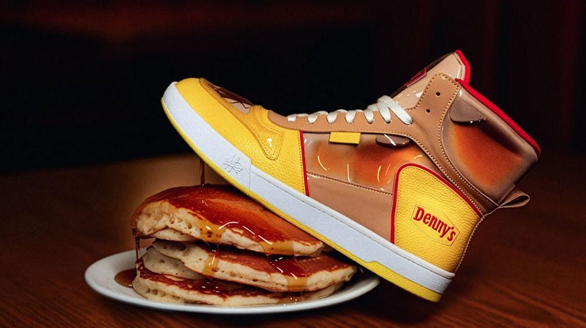 Cover Image for Syrup and sneakers?! Denny's Sticky Kicks sell out fast, hit secondary market