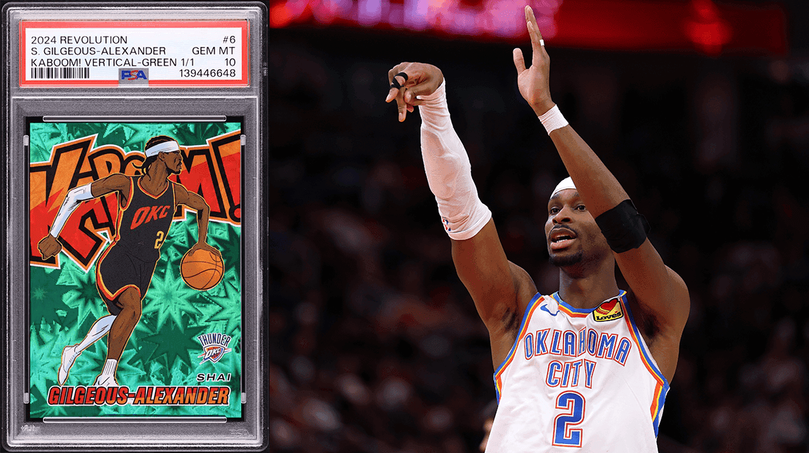 Cover Image for Shai Gilgeous-Alexander Green Kaboom 1/1 sells for record $432k