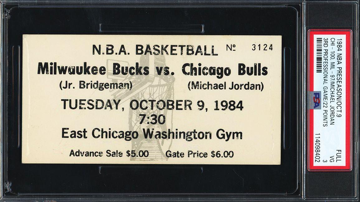 Ticket to Michael Jordan's 'home' preseason debut found in box under dresser