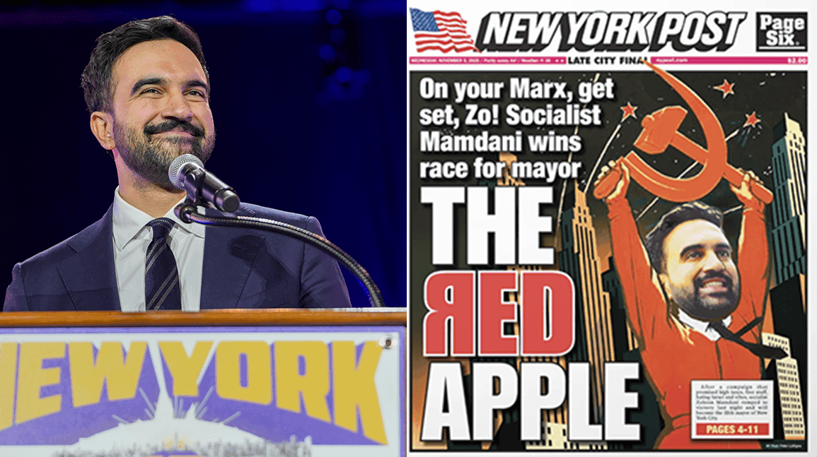 Cover Image for New York Post selling collectible cover for Zohran Mamdani’s victory
