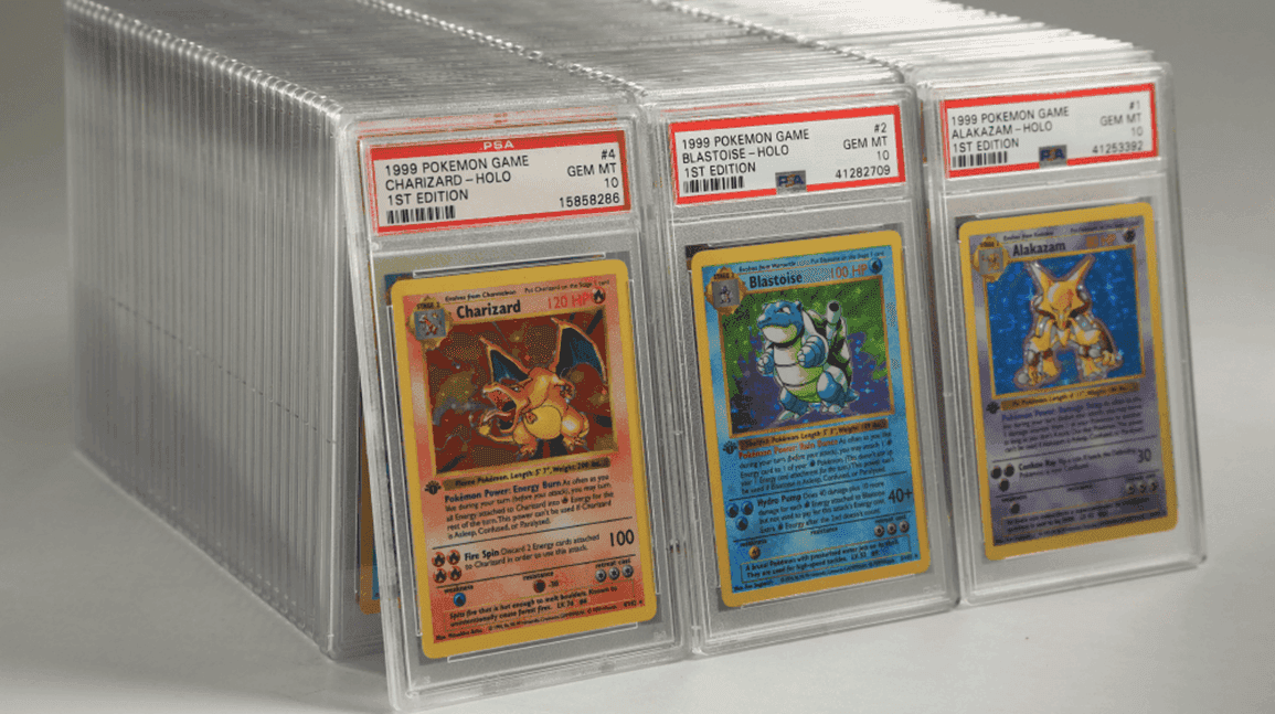 Cover Image for Set of 1st Edition Pokémon, graded PSA 10, sells for record $911k